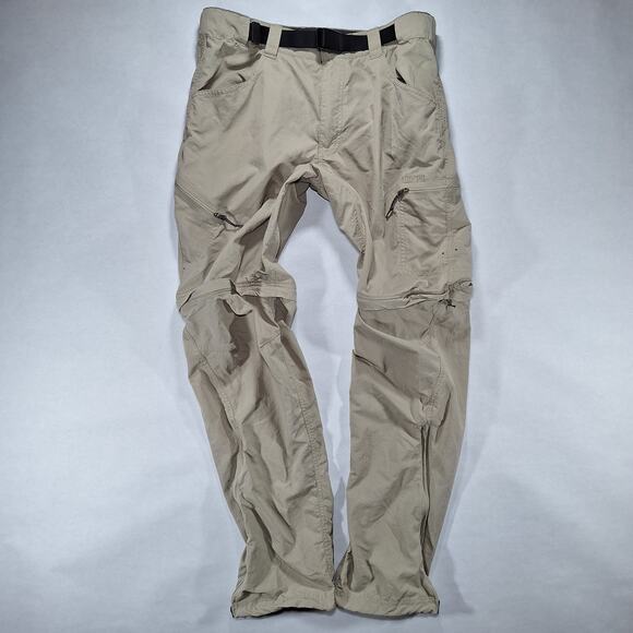 Sherpa Adventure Gear Men's Small Beige Tan Convertible Zip-Off Hiking Pants - Picture 1 of 16
